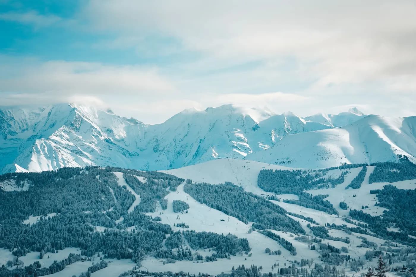 Sobrevoo de helicóptero sobre o Mont Blanc