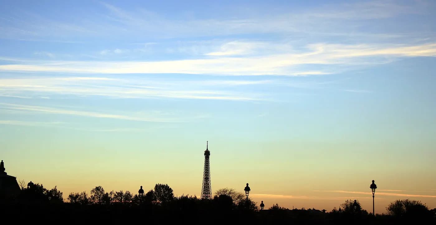 برج Eiffel عند الغسق، باريس