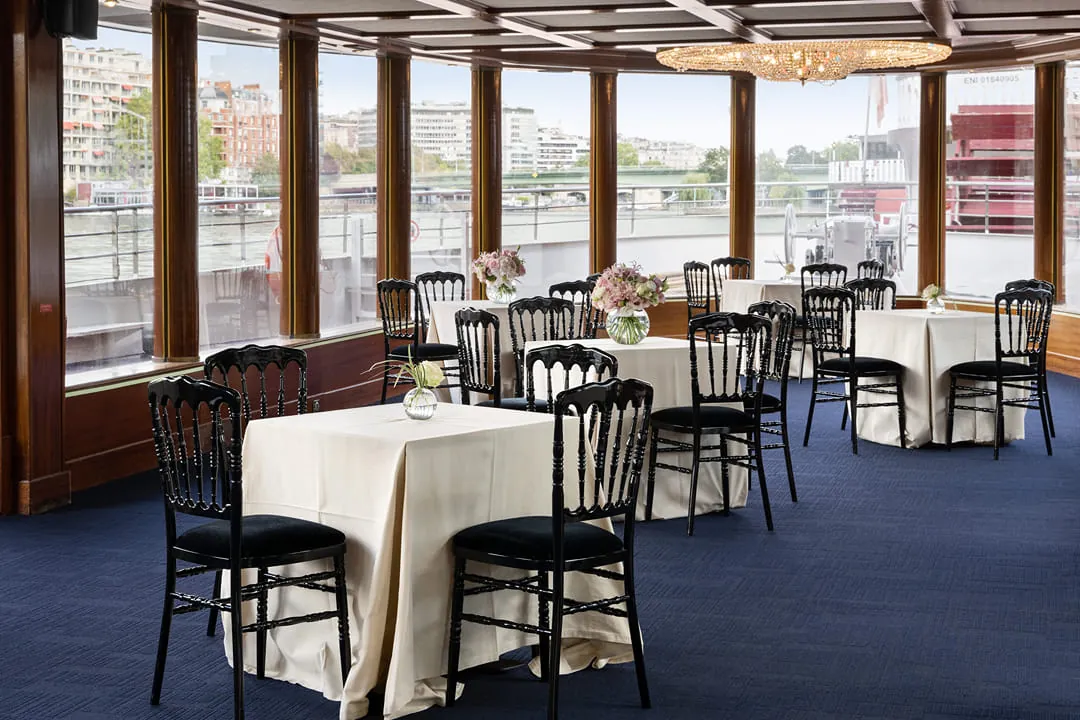 Bateau River Palace, restaurant pour dîners d'entreprise et événements privés – Paris 15e, Paris – vue intérieure