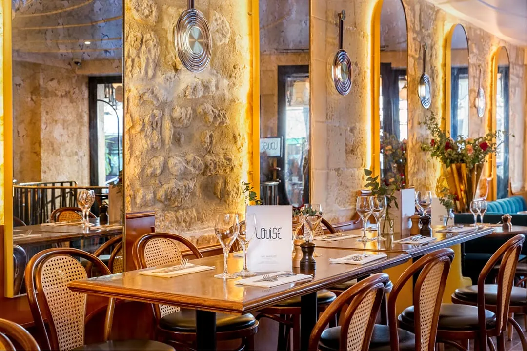 Café Louise, restaurant pour dîners d'entreprise et événements privés – Paris 6e, Paris – configuration réception